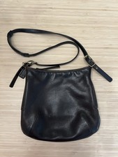 Vintage 90s Coach All Leather Sacoche Shoulder Bag Brown