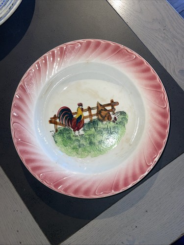 Plat creux coq poule - plat,