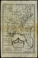 1784 - Carte ancienne de la Louisiane et de la Floride (USA) - Rigobert Bonne