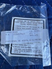 Cessna Aircraft Placard, P/N 0543032-2 (New Surplus)