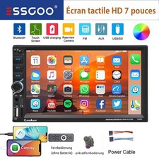 Autoradio double DIN 7 pouces sans fil Apple CarPlay Android Auto USB Bluetooth