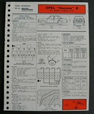 Fiche technique automobile