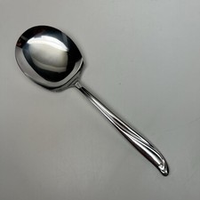 Vintage AMC Stainless "LUCERNE" Solid Smooth CASSEROLE SPOON - Glossy Japan