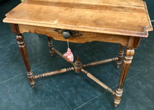 Ancienne table xixe noyer - table,