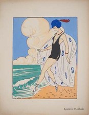 Maggy MONIER: Art Deco, Socialist, Lithograph and Signed Stencil