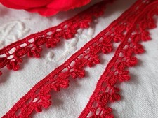 Dentelle vintage rouge  coton