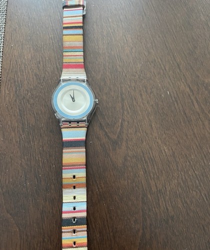 Mulitcolored swatch watch with - mulitcolored,