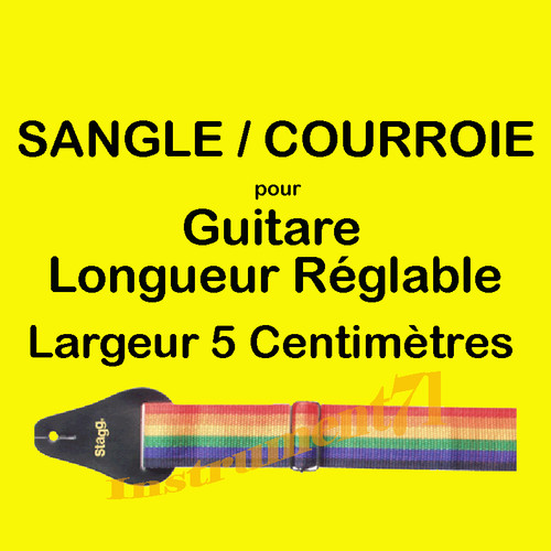 Sangle pour guitare nylon - sangle, en