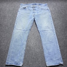 Levis 501 Jeans Mens 40x30 Blue Denim Straight Leg Button Fly Made Mexico Pants