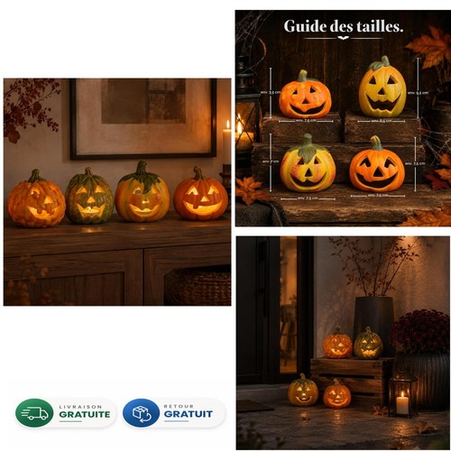 Set lanternes citrouille - set, 4