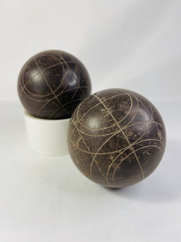 Paire anciennes boules jeu - anciennes, de
