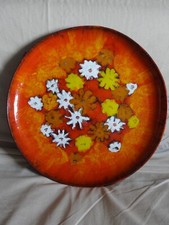 Odette lecat delfino grand plat céramique années 50-60 vallauris