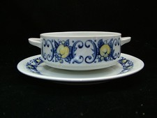 CADIZ VILLEROY & BOCH 2 HANDLED SOUP BOWL WITH UNDERPLATE