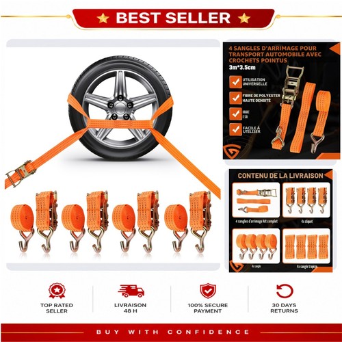 Sangles arrimage voiture m - d'arrimage,