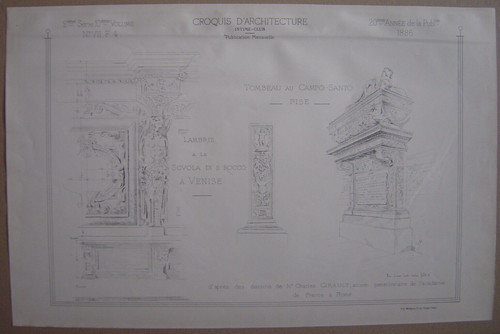 Grand croquis lambris scuola - croquis,