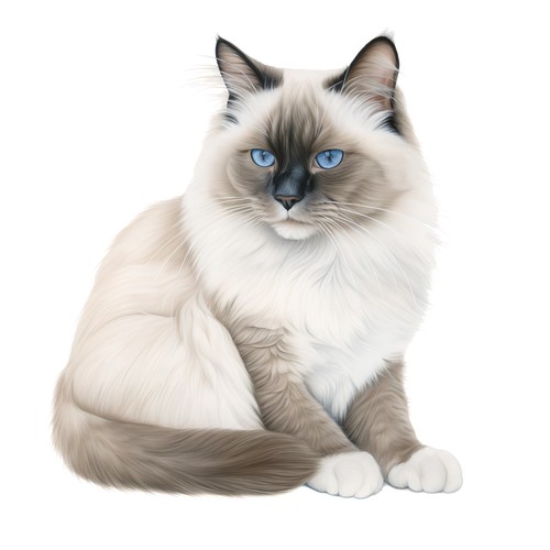 Autocollants ragdoll chat - autocollants,