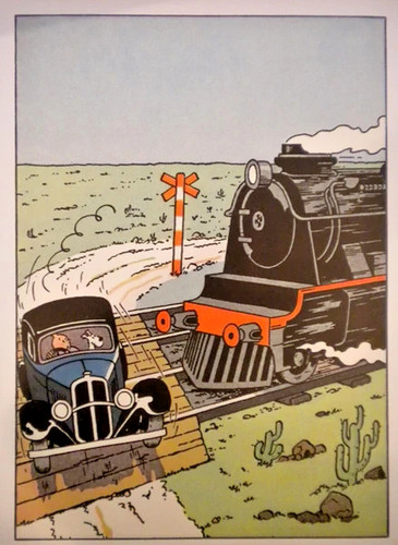 Tintin train tracks - train, tracks"