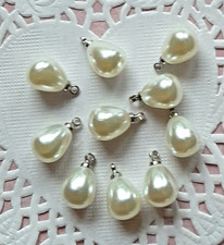 Boutons perle gouttes blanc