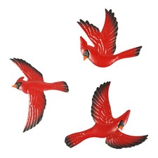  3 Pcs Oiseau De Fer Mural