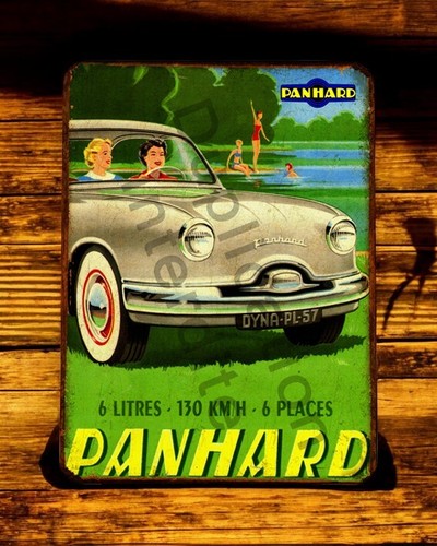 Plaque métal vintage panhard - métal,