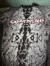 Cannondale Bad Boy Cycling Jersey Mens Size M Short Sleeve 3/4 Zip Gray Black
