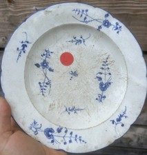 Soft Whipped Porcelain Plate 18th Century Old Tableware Wear