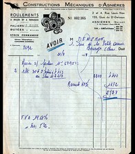 "ASNIERES-sur-SEINE (92) BALL BEARING FACTORY ""C.M.A." in 1958