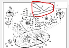 Pour John Deere 107cm Pont Ceinture GX20072 L S 100 110 120 125 145 105 107 115