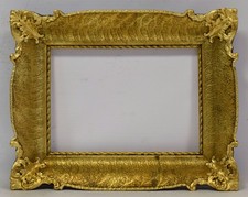 Vers 1900 Ancien cadre, état d’origine, doré à la feuille, 34,5 x 24,5 cm