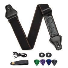 Noir Sangle de Guitare, Coton