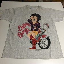 Vintage 1993 Betty Boop Motorcycle Graphic T-Shirt XL Made in USA Single Stitch