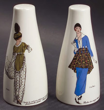 Villeroy & Boch DESIGN 1900 Art Deco Women Salt Pepper Shakers Retired Fashion