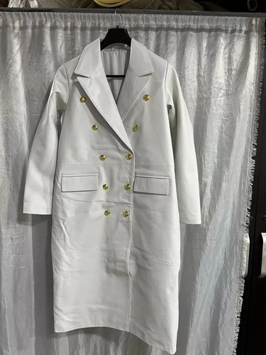 Manteau long cuir trench - long,