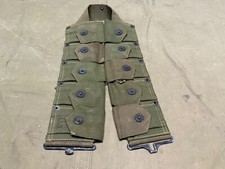 ORIGINAL WWII US ARMY M1 GARAND RIFLE 10 POCKET AMMO BELT-TRANSITIONAL