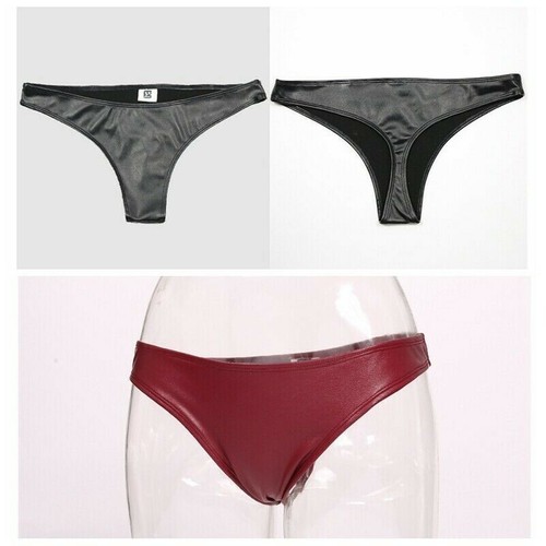 Femme faux latex slip - faux,