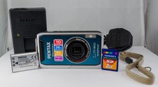 Pentax Optio W60 Underwater Digital Camera With Charger & SD Card, Silver Tested