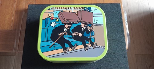 Boite tintin biscuit delacre - tintin,