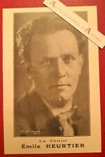 ● Emile HEURTIER Ténor - photo sur carton 9x14cm - Musique