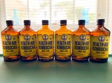 6 Amber Glass Brown Bottles 16 oz. Kombucha Brewer's Heavy Duty Empty Health Ade