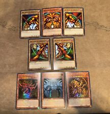 YUGIOH! EXODIA + EGYPTIAN GOD CARDS OBELISK - SLIFER - RA 8 CARD SET LDK2 MINT