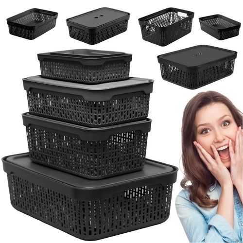 Panier rangement noir - panier,