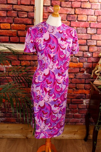Robe disco vintage lila rose - disco,