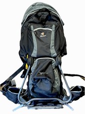 Deuter Kid Comfort 3 Backpack Child Carrier Hiking Black & Taupe, Rain Sun Shade