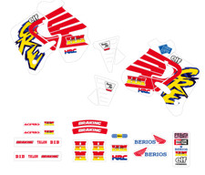Kit Autocollant Complet Graphiques Honda Cr 125 250 1992 1993 1994 Moto Cross