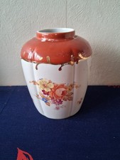 ancien Vase en porcelaine La Couleuvre à décor de fleurs