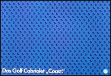 VW Golf 1 convertible "Coast" brochure 3.1990, large format DIN-A3