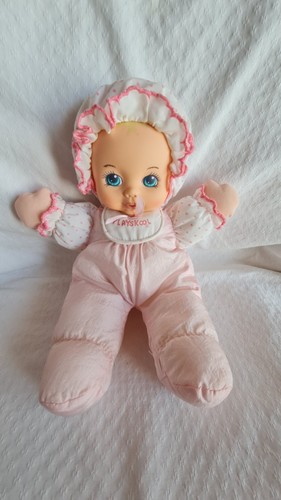 Poupée doudou tissu - tissu, rose