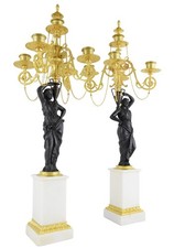 CANDELABRE Kaminuhr Empire