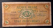 1946 ARMÉE BELGE 20 FRANCS BELGES MILITARY BOND