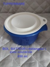 TUPPERWARE  BOL batteur Mélangeur  Sauces , Pâtes etc... avec couvercle  650 ml